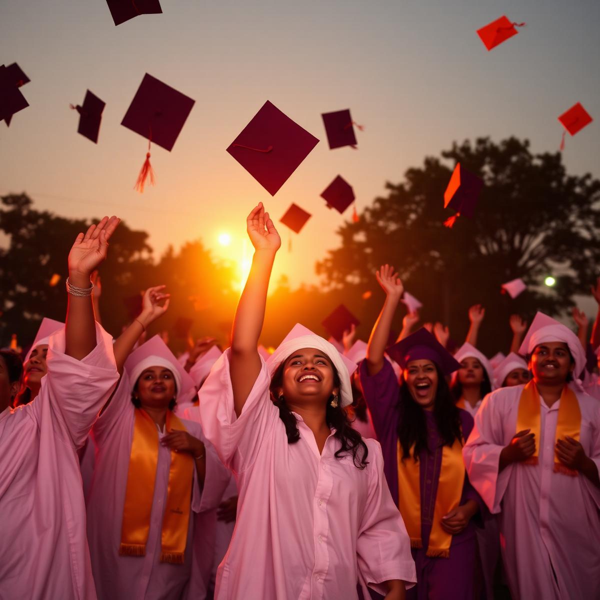 Graduating students celebrating